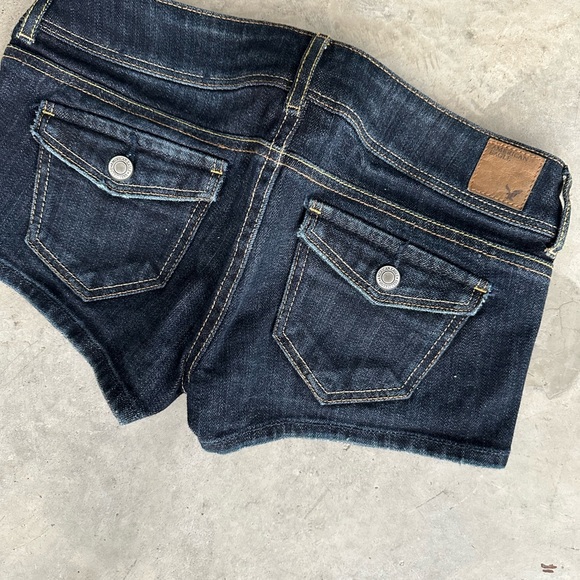 Denim Shorts American Eagle Low Waist Size 0 - Picture 1 of 5